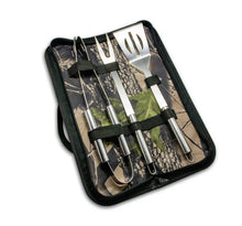 Load image into Gallery viewer, BBQ Tool Set - Compact Outdoor BBQ Utensil Grill Tool Set  with Camouflage Case - Cheap BBQ Tool Gift Set - Can be Personalized